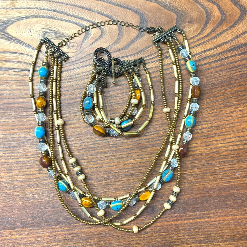 Premier jewelry necklace and bracelet.  Like new.